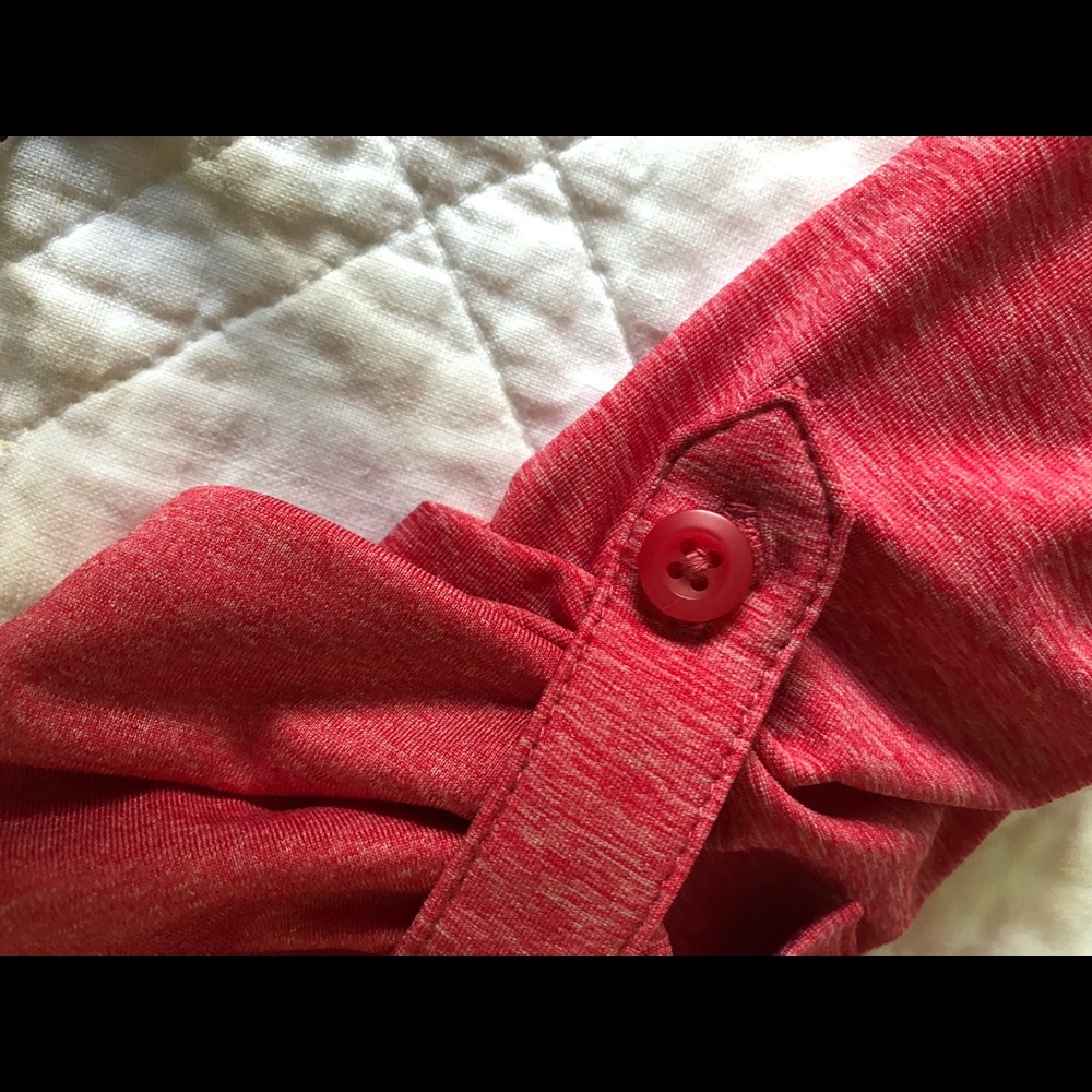EUC Eddie Bauer Sweet & Soft Red Long-Sleeve with Roll-Up Cuff Option Shirt - Picture 9 of 13